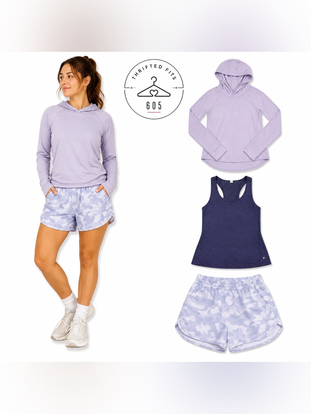 3-piece athleisure BUNDLE! Cutter & Buck hoodie, running shorts and tank.